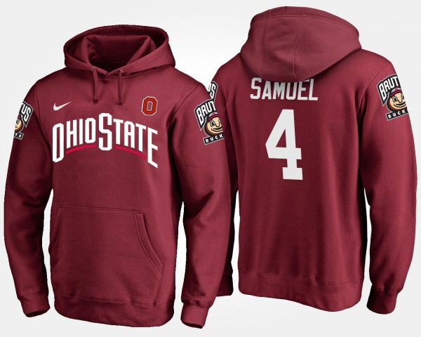 Ohio State Buckeyes Curtis Samuel Men's #4 Scarlet College Football Hoodie 2404VJLY6